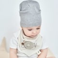 Miniatyrbild 3 av 5: Neutrala ekologiska baby dregla haklappar för pojkar och flickor 4-pack Rolig Mjuk Söt unisex baby Haklappar och broderier Könsneutrala haklappar för
