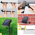 Miniatyrbild 3 av 5: Utomhus LED-ljuslist med solceller, 8 lägen, solcellsdriven, flexibel, vattentät