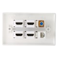 Miniatyrbild 4 av 8: Väggplatta 6 portar HD Multimedia Interface CAT6 TV F-huvud Ethernet väggplatta för hemmakontor