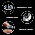 Miniatyrbild 8 av 8: Resin Rhinestones Transparent 6mm Plast Akryl Ädelstenar För Festdekorationer Bordsdekorationer Bröllopsdekor