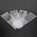 Miniatyrbillede 3 af 5: 4 stk. Plastik Prægningsplader DIY Kortfremstilling Scrapbooking Præget Skabelon Papirhåndværk