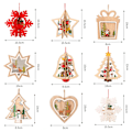 Miniatyrbild 5 av 5: Trädekorationer, Julgransprydnader för en glädjefull säsong, Tillverkade av naturligt trämaterial, Urholkad design ger en konstnärlig touch till