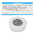 Miniatyrbilde 2 av 5: Mini Digital LCD Termometer Rund Form Temperatur for Innendørs Reptilkjæledyr (Hvit)