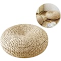 Pikkukuva 1 / 5: Olkipehmuste Rattan-Futon Meditaatio Meditaatiopehmuste Käsin Kudottu Futon Paksuuntunut Ruohon Pier Tatami Ikkunaluukun Pehmuste
