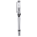 Miniatyrbillede 1 af 5: Stor kapacitet fyldepen Transparent Business Writing Pen Kontor Skoleartikler 0,5 mm NibTransparent Hvid