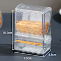 Miniatyrbild 5 av 5: Tandpetare Dispenser Kreativ Klar Knopp Switch Akryl Tandpetarhållare Automatisk Tandpetare Låda för Bord Kök Hem Restaurang Fest