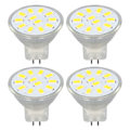 Miniatyrbillede 2 af 8: 4 stk. MR11 LED Spotlys Pære med Dobbelt Nålebase 360° Varmeafledning 3W 12 LED Pære Varmt Hvid