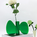 Miniatyrbillede 8 af 8: Innovativ Dekorationsvase Unik Skrivebordsdekoration Akryl Blomster Vase til Hjem Bord Kontor Fest Tulip
