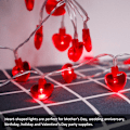 Miniatyrbillede 3 af 5: Hjerteformet Lysstreng til Valentinsdag - LED Lysstreng til DIY Dekoration