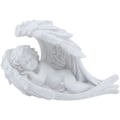 Miniatyrbillede 2 af 5: Mindegave, Sovende Baby på Englesvinger Figur, Polyresin, Vejr- og Frostbestandig, Ornament