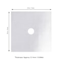 Miniatyrbild 5 av 5: 4 kokplattsskydd Teflon-belagda non-stick gasspis toppskyddsplattor, kök matlagning silver 27x27cm 0.1mm