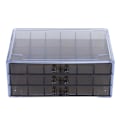 Miniatyrbillede 2 af 3: 72 Rudes Tre-lags Neglekunst Tilbehørs Opbevaringsboks Smykke Organizer Opbevaringskasse Transparent Sort