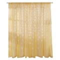 Miniatyrbilde 1 av 5: Gullgul Transparent Gardin med Snøflak-Mønster, Voile Sheer Panels for Soverom og Stue