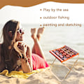 Miniatyrbild 5 av 6: Mini lättvikts hopfällbar campingstol, bärbar utomhusstol för utomhusfiske, vandring, trädgårdsarbete och strand