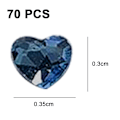 Miniatyrbillede 2 af 5: Krystal Hjerteformet Flatback 3d Neglekunst, Diamant Rhinestones Glitter Juvel Dekoration til Negle