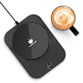 Miniatyrbild 1 av 8: Smart Mug Warmer 3 Växlar Kontroll USB-driven Värmeplatta Mjölkkopp Isolering Värmare Svart
