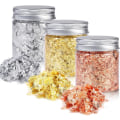 Miniatyrbillede 1 af 8: Guldfolie Flager til Harpiks, 3 Flasker Metallic Folie Flager 15