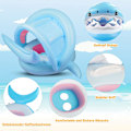 Miniatyrbild 4 av 5: Snabbt Absorberande Pool Float med Justerbart Säkerhetssäte för Småbarn, Ultra Baby Spring Float med Solskyddstak och Halkfri Yta, Polyester