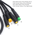 Miniatyrbillede 8 af 8: Vandafvisende 1T4 Elcykel Kabelharness Gear Sensor Forlængerkabel til BAFANG BBS01/BBS02 Mid Motor