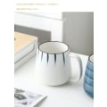 Miniatyrbillede 2 af 2: Kaffekop Kaffekrus Keramik, Krus med Stort Håndtag til