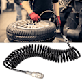 Miniatyrbild 1 av 8: Recoil Luftledning Trycktålig Hållbar Flexibel Lättvikts Spiralformad Luftledning för Bil Motorcykel 5m/16.4ft