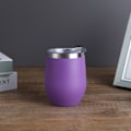 Miniatyrbilde 2 av 5: Isolert vannflaske BPA-fri lekkasjesikker varm kald rustfritt stål isolert krus for reise utflukt hjem 12oz 360ml lilla 12oz