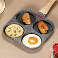 Miniatyrbild 6 av 8: Äggstekpanna, Förtjockad Pannkropp Säkerställer Hållbarhet & Långvarig Prestanda, Design med Fyra Hål För Samtidig Matlagning, Nonstick-beläggning