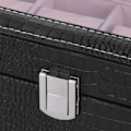 Miniatyrbild 4 av 8: 6-fack klocklåda PU-läder rektangulär armbandsur displayfodral arrangör present svart
