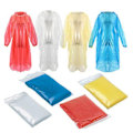 Miniatyrbild 1 av 5: 24-pack Engångsregnponchos för vuxna, Nödregnrockar i plast med huva, Individuellt förpackade Regnponchos i bulk, Vattentätt familjepack