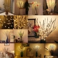 Miniatyrbillede 2 af 7: Lystede Grene 40 LED Lys Kunstige Træ Pilegrene L