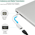 Miniatyrbild 5 av 8: Mini DP till HDMI-adapterkonverter för MacBook Air/Pro,