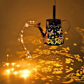 Miniatyrbild 6 av 7: Dekorativ Retro Metall Solarlampa, Utomhus Hängande Lykta med Vattentät Utskuren Design, Varmvita LED-lampor för en Romantisk Atmosfär i Din