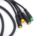 Miniatyrbillede 4 af 8: Vandafvisende 1T4 Elcykel Kabelharness Gear Sensor Forlængerkabel til BAFANG BBS01/BBS02 Mid Motor