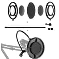 Miniatyrbild 5 av 5: PS-1 Mic Pop Filter Sköld Anti-Spray Nät Dubbellagers Mikrofon Popfilter