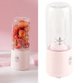 Miniatyrbild 1 av 8: Juicer Maskin Bärbar 500ml Mini Rosa Juice Extractor 6 Blad USB Laddning Juice Maker för Frukter Grönsaker