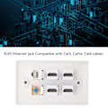Pikkukuva 7 / 8: Seinäkiinnitettävä 6-porttinen HD Multimedia Interface CAT6 TV F-liitäntä Ethernet-seinäkiinnite kotiin ja toimistoon