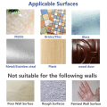 Miniatyrbillede 4 af 5: Tekstureret 3D murstens tapet peel and paste tapet
