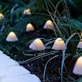 Miniatyrbilde 3 av 5: Sett med 12 solcelledrevne soppformede hagelamper - utendørs dekorasjon - hagedekorasjon