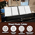 Miniatyrbild 3 av 8: Notmapp Mapp 4 Sidor Expandera Piano Notmapp Pärm Ele Spiral Notmapp Organizer A4 Storlek Skrivbar Körmapp för Notförvaring