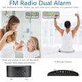 Miniatyrbillede 8 af 8: Digital vækkeur, vækkeure til soveværelser med FM-radio