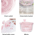 Miniatyrbild 4 av 6: Salladsslunga, Funktionell Design Med Dräneringsöppning För Problemfri Vattenavledning, Ergonomisk Design För Bekväm Hantering, BPA-Fri Plast,