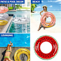 Miniatyrbillede 6 af 6: Frugtsformet Pool Float, Vandmelon Bade Ring Oppustelig Holdbar