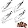 Miniatyrbild 1 av 5: Flexibla tänger i rostfritt stål, buffébestick för enkel hantering, grilltång för utomhusbruk, silverbestick perfekt för kök och matlagning utomhus, 4 st