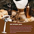 Miniatyrbillede 6 af 7: 2-i-1 Espresso Tamper Rustfrit Stål Kaffeske, Dobbelt-ende Design til Præcis Kaffemåling og Pulverpresning, Velegnet til Hjemmet, Dessert