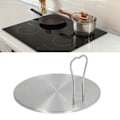 Miniatyrbilde 1 av 8: Varmefordelerplate i rustfritt stål Induksjonsplate Elektrisk induksjonskomfyr Diffusoradapter for hjemmekjøkken 18# 17,5 cm / 6,9 tommer