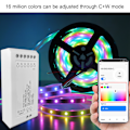 Miniatyrbillede 4 af 8: Zigbee LED Driver Smart Home LED Strip Controller RGB+CW Lysbåndscontroller med App DC12~24V