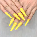 Miniatyrbillede 1 af 6: 24 stk. Dyb Nude Ren Farve Ballerina Lang Kiste Glansende Falske Negle Tryk på Negle Falske Spidser Manicure til Kvinder og Piger