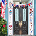 Miniatyrbillede 5 af 5: 4. juli Veranda Skilt Patriotisk Amerikansk Flag, Banner
