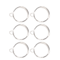 Miniatyrbilde 3 av 5: 6 stk Metall Hekle Ringer Garn Tråd Guide Finger Holder Justerbar Åpning Strikking Ring