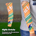 Miniatyrbild 3 av 7: Herr Sport Andningsbar Snabbtorkande Elastisk Kompression Långt Skyddande Armskydd (Orange-XL)